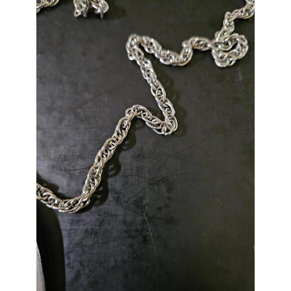 Vintage GENUINE PEWTER TEARDROP PENDANT WITH ETCHED OWL /‎ 20" Chain - Picture 4 of 4